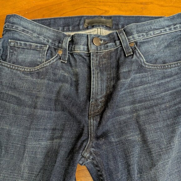 J Brand Jeans Mens 34x33 Blue Denim Kane Slim Straight Leg Indigo Cali Made USA - Picture 3 of 14